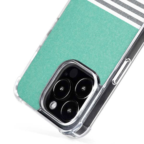 Teal and Grey Stripes iPhone 16 Pro MagSafe Case